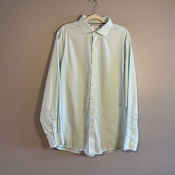 Charles Tyrwhitt Slim Fit Non-Iron Light Green Dress Shirt | SZ 46 - Picture 1 of 7